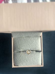 Sterling silver HHN designer pearl ring