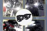 Two Lights, 3-Inch Auxiliary Motorcycle Lights with White Illumination, High Lumens,