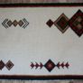 Scandinavian Handmade Thick Wool Rug with geometric pattern 48" X 31" Image 4