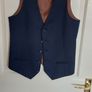 Navy 3 piece suit River Island Image 3