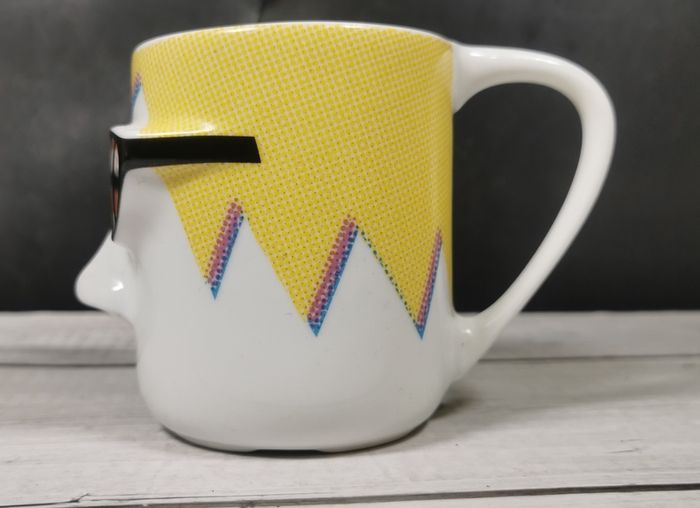 RARE Andy Warhol Porcelain Cup Artist Series Mug with Nose & Tongue Glasses VGC