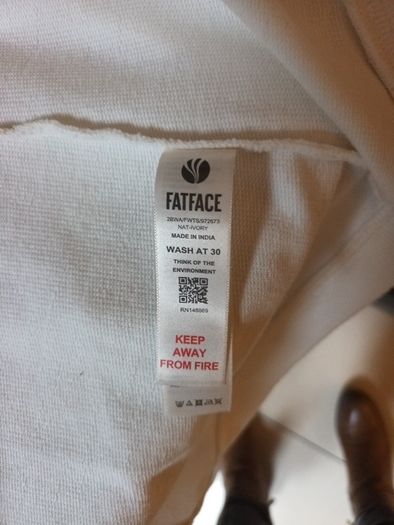 Fat Face Ivory  Cardigan/ JacketS. S- 12   B.N.W.T