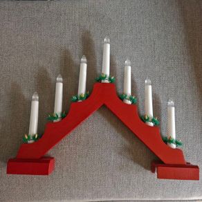 Christmas Candle Bridge Red (Battery Operated)