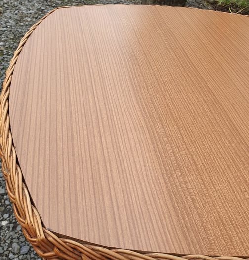 Very Rare Mid Century Wicker Table