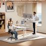Standing Desk, 140cm U Shaped Height Adjustable Desk Image 7