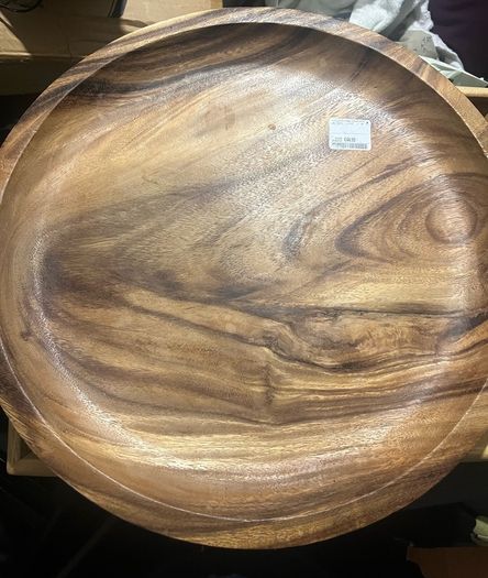 Acacia wooden food cheese meat serving plate hand made