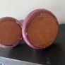Set of Two beautiful tall coloured ceramic signed candle holders Image 4