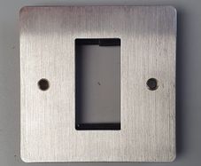 Click Define Stainless Steel - 1 Gang Wall Plate for Euro Modules