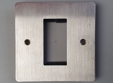 Click Define Stainless Steel - 1 Gang Wall Plate for Euro Modules