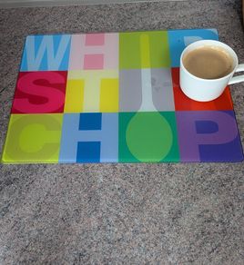 Joseph Joseph Whip Stir Chop Glass Worktop Saver 40 x 30cm Rare Discontinued