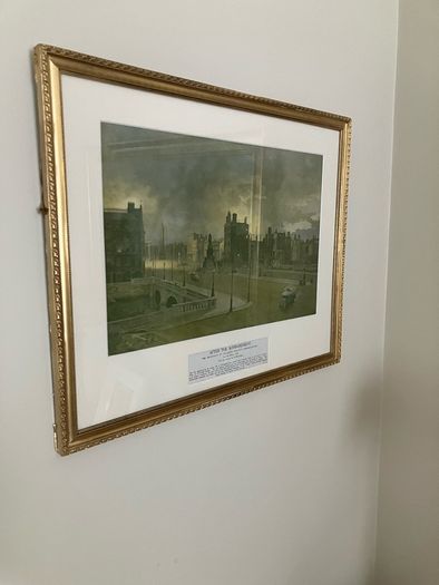 1916 Print After the bombardment.