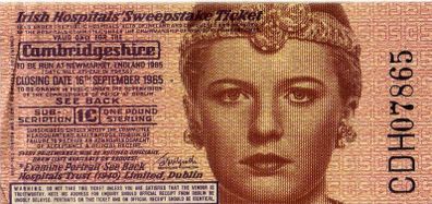 Irish Hospital Sweepstakes Ticket (september 1965)