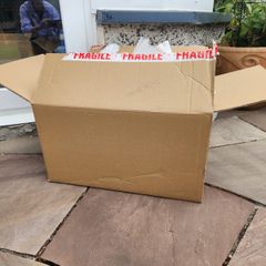 Moving boxes and bubblewrap