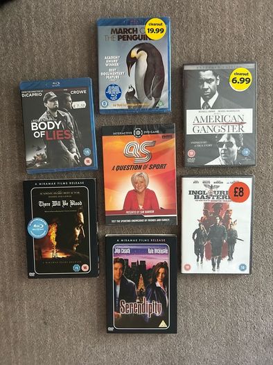 7 New DVDs Sealed