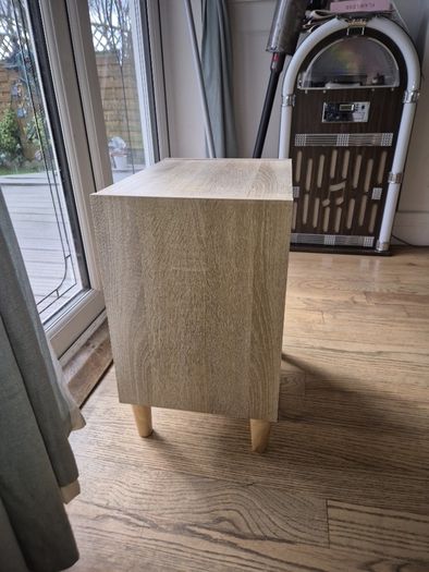 Small wooden colour side table/storage