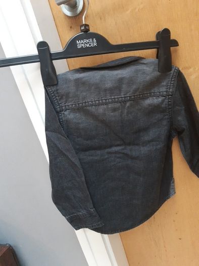 Mini Rebel Denim Black Shirt. S. 9-12  B.N.W.T