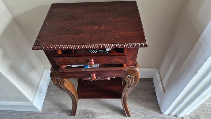 Vintage Carved Oak decorative table