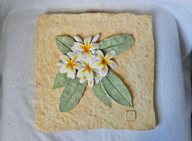 Floral Design 3D Art Tile