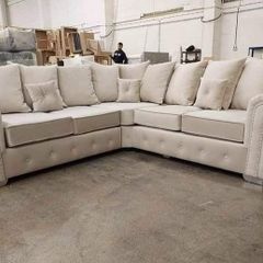 Olympia Plush Fabric Corner Sofa