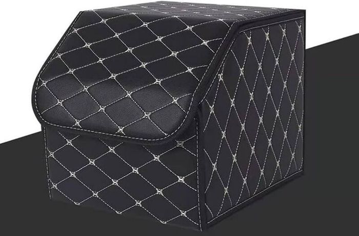 30cm Car PU Leather Trunk Storage Box Boot Portable Foldable Storage Car Multi use Storage Car Trunk Bag Auto Storag Box