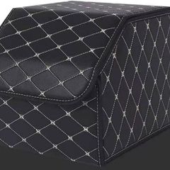 30cm Car PU Leather Trunk Storage Box Boot Portable Foldable Storage Car Multi use Storage Car Trunk Bag Auto Storag Box