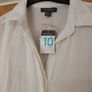Primark  White Long Sleeved  Dress. S 10. More suited A Size 12-14.  B.N.W.T. Image 3