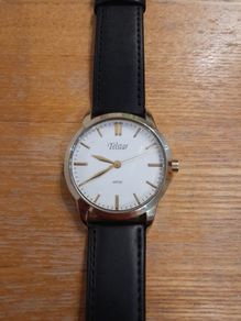 Telstar Watch, Quartz Movement, gold finish steel case, Stainless Steel Back. WR50