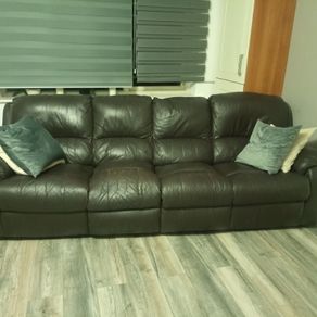FREE Black Leather Sofa Black
