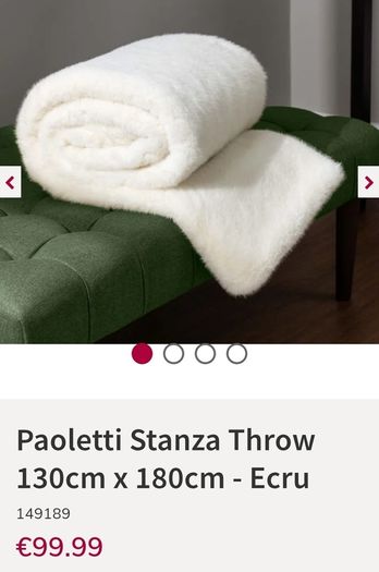 Paoletti stanza throw cream