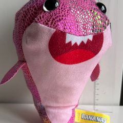 BANANAS Fish Soft Plush Toy - Pink & Purple, approx 28 cm