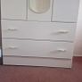 Solid Bedroom Wardrobe with Mirror Drawers Shelving Image 5