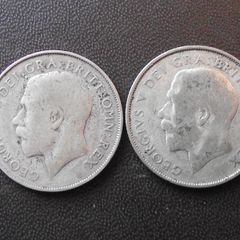Great Britain. George V. 2 Silver Shilling (1924+1926)
