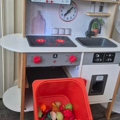 Wooden toy kitchen + more