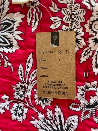Reversible Printed Cotton Jacket - New - Size M