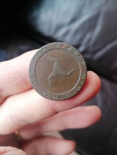 1813 Isle Of Man Half Penny Coin