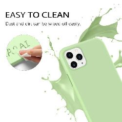 Liquid Silicone Case For Apple iPhone 11 Pro Max Luxury Thin Phone Cover - Matcha Green