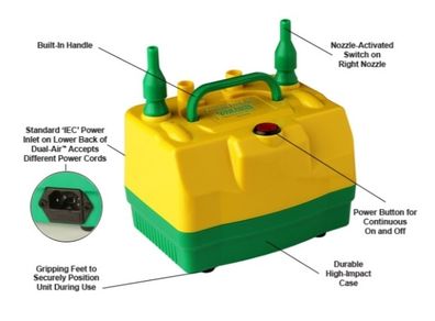 Balloon Pump . Premium Dual-air & Dual Sizer Inflatoral Sizer Inflator