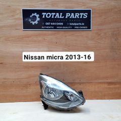 Nissan micra 2013-16 front driver headlight