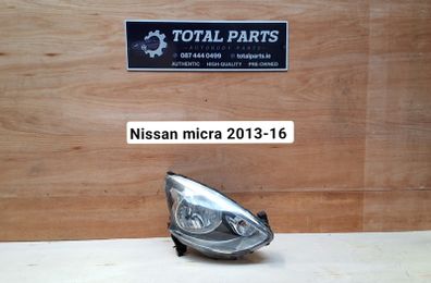 Nissan micra 2013-16 front driver headlight
