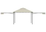 Gazebo with Double Extended Roofs 3x3x2.75 m Cream