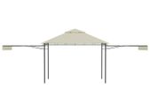 Gazebo with Double Extended Roofs 3x3x2.75 m Cream