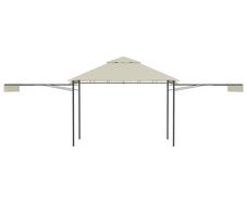 Gazebo with Double Extended Roofs 3x3x2.75 m Cream