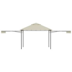 Gazebo with Double Extended Roofs 3x3x2.75 m Cream