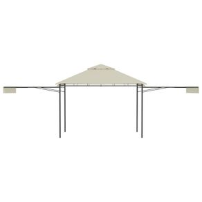 Gazebo with Double Extended Roofs 3x3x2.75 m Cream