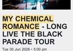 My Chemical Romance Liverpool ticket