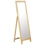 Freestanding Mirror 48x46.5x150 cm Solid Oak Wood Image 5