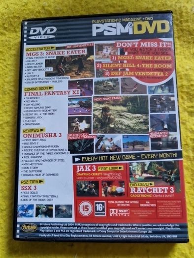 PSM2 DVD  PlayStation2 Ps2 Games Original
