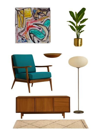 Original Abstract Painting Irish Art Mid Century Large Modern Irish abstract art
