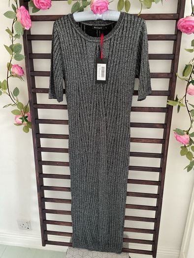 dress Bnwt grey short sleeve sparkle dress baloot brand size large