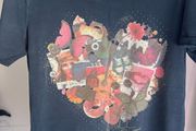 Leara Fashion stretchy navy blue top size UK16 EU44 Postage included